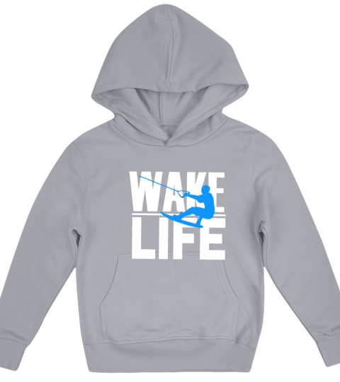 Wake Surfing Gift Print Boat Lake Wakesurfing Kids Hoodie