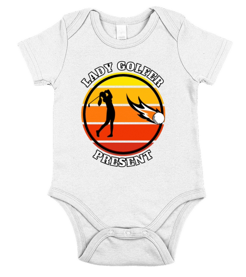 Lady golfer present Short Sleeve Baby One-Piece