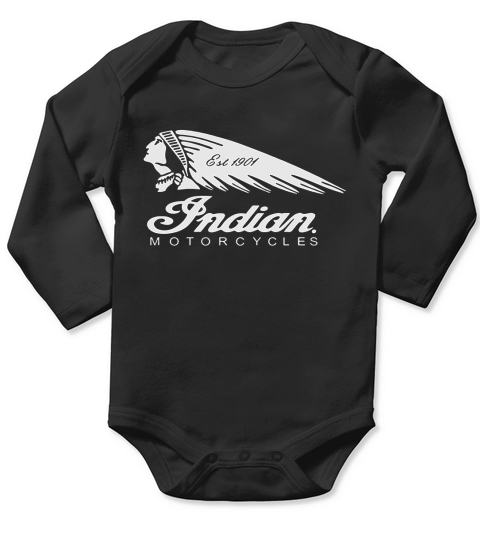 Indian Motorcycles Retro Classic Long Sleeve Baby One-Piece