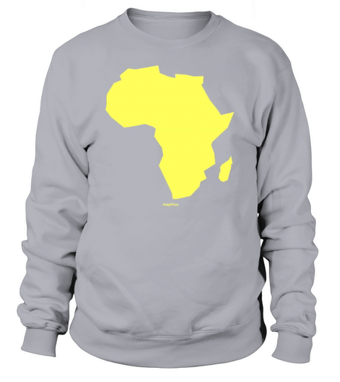 Africa Map Continent yellow Women's Sweatshirt