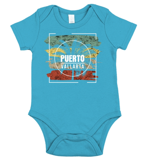 Puerto Vallarta Mexico Vacation Souvenir Short Sleeve Baby One-Piece