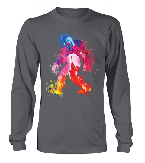 Bigfoot Color Silhouette Sasquatch Art Women's Long Sleeve