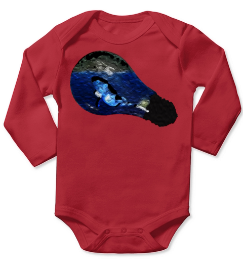 whale in bottle Long Sleeve Baby One-Piece