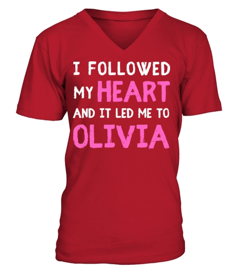 NAMED OLIVIA NAME FIRST NAME DAY SAYING V-Neck T-shirt