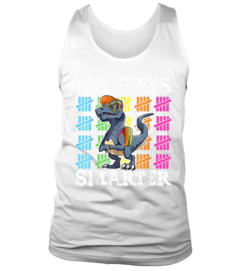 100 Days Of School Boys Shirt T Rex Smarter Kids Men's Tank Top