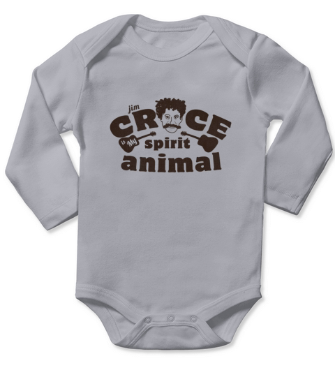 6105 JIM CROCE IS MY SPIRIT ANIMAL  TRAVEL MUG Long Sleeve Baby One-Piece