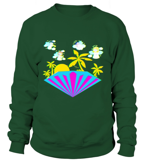 Angel On An Island With Palm Trees Women's Sweatshirt