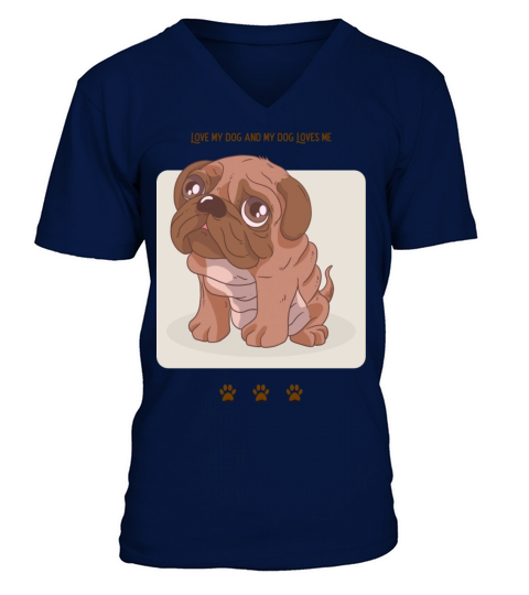 Dog Loves Men's V-Neck T-shirt