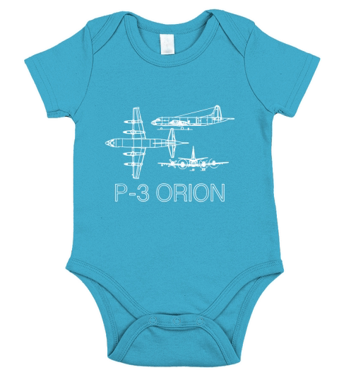 P3 Orion Navy Aircraft crew Short Sleeve Baby One-Piece