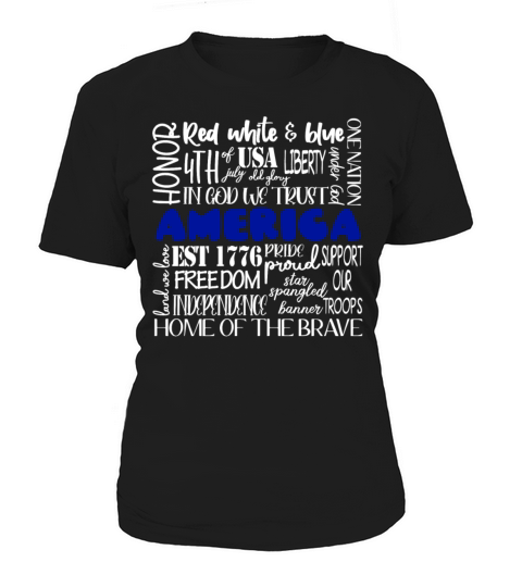Red White Blue 4th of July Independence Day Women's T-Shirt