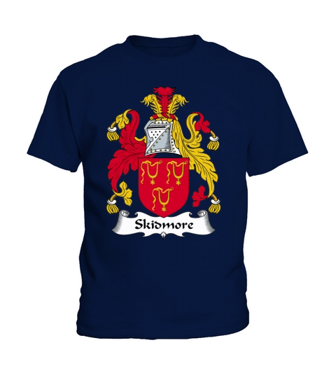 Skidmore Family Crest British Family Crests - Unisex Long Sleeve Kids T-Shirt