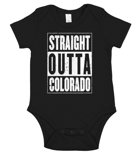 Straight Outta Colorado Shirt | The Original Distressed Look Short Sleeve Baby One-Piece