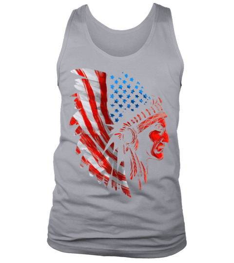 Cool Native American USA Funny US Flag Indian Men's Tank Top