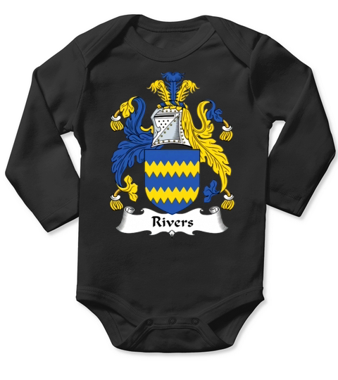 Rivers Family Crest British Family Crests Long Sleeve Baby One-Piece