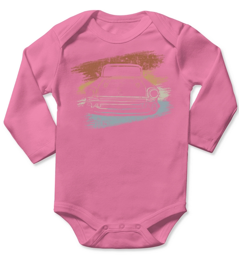 Vintage Car Long Sleeve Baby One-Piece