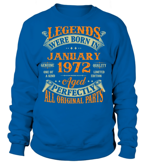 50th Birthday Gift Legends Born In Jan Women's Sweatshirt