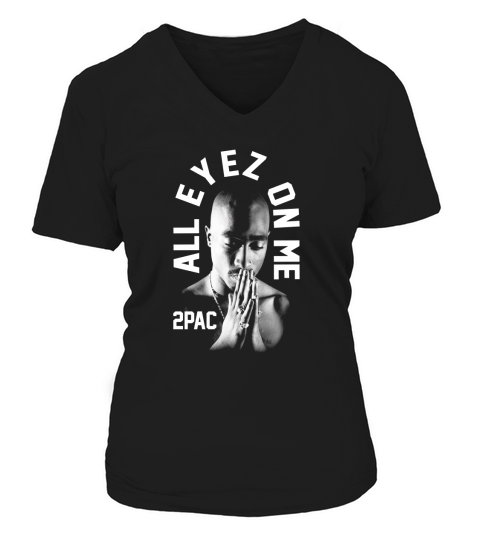 Tupac All Eyez On Me retro V-neck T-Shirt Woman