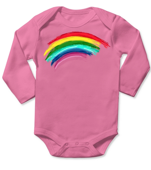 Rainbow vintage Long Sleeve Baby One-Piece