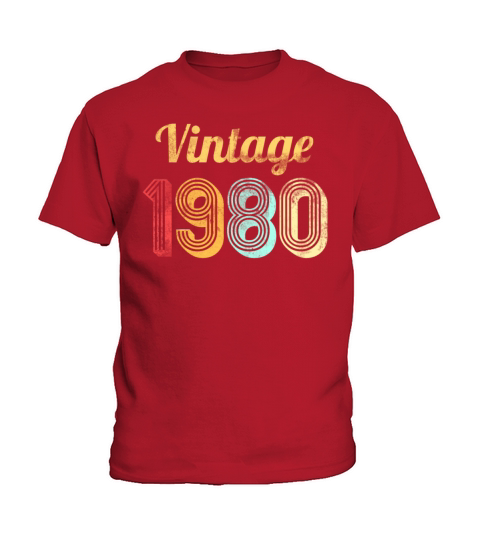 Vintage 1980 40th Birthday Gift T-Shirt Kids T-Shirt