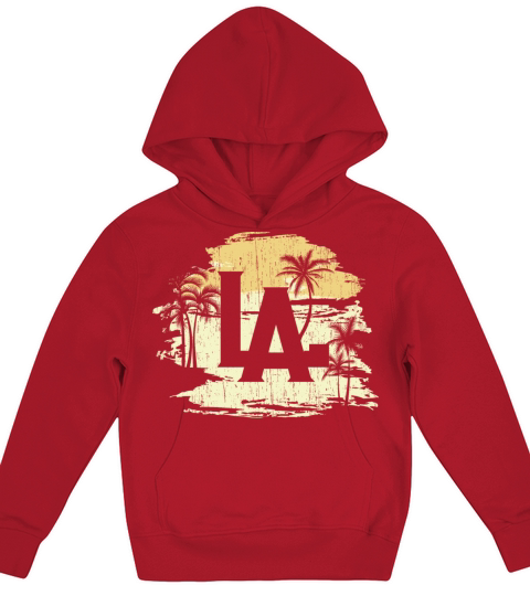 LA Los Angeles Vintage palm trees Kids Hoodie