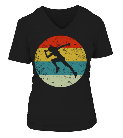 Retro vintage run Women's V-Neck T-shirt
