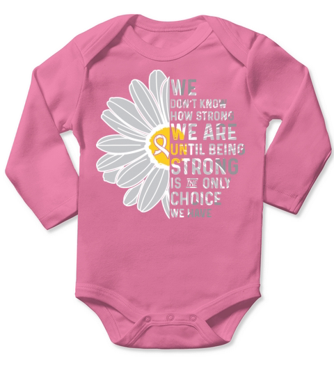 Lung Cancer Awareness Long Sleeve Baby One-Piece