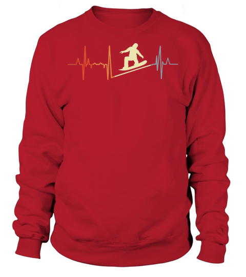Vintage Snowboard Heartbeat Sweatshirt Unisex