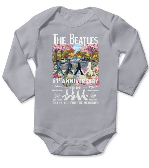The Beatle Abbey Road 61st Anniversary 1960 2021 Signatures Thanks For The Memories Long Sleeve Baby One-Piece