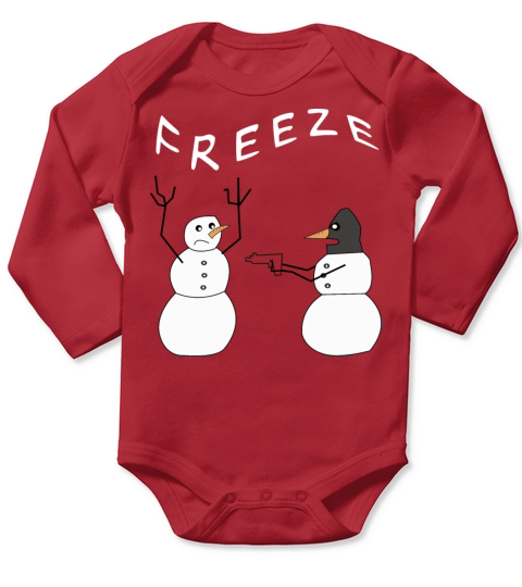 snowman Long Sleeve Baby One-Piece