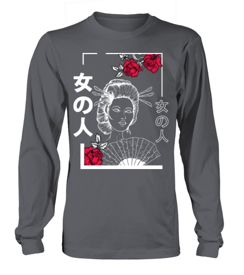 Aesthetic Japanese Art Geisha With Rose Women's Long Sleeve
