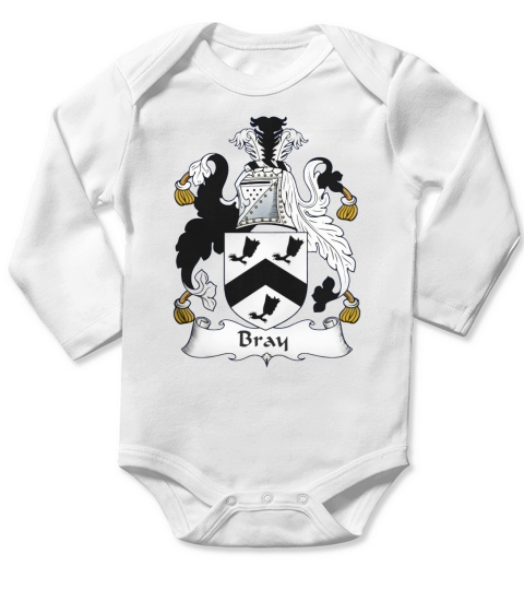 Bray Coat of Arms Irish Family Crests Long Sleeve Baby One-Piece