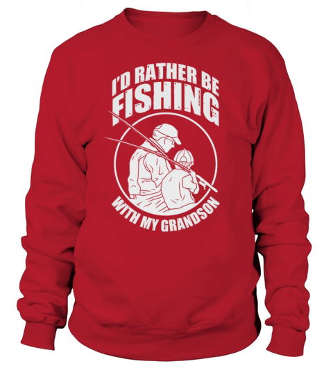 Grandpa Rather Be Fishing With Grandson Women's Sweatshirt
