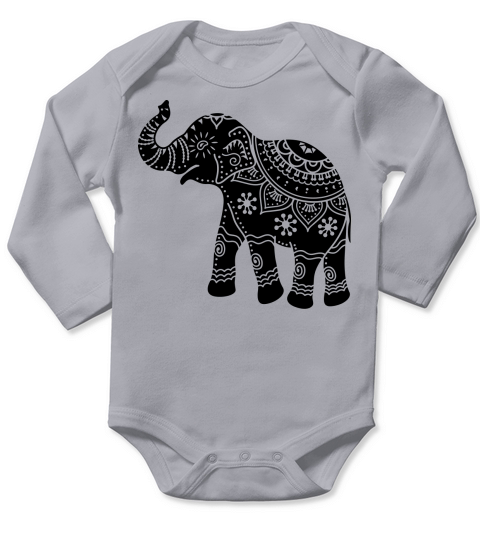 elephant Long Sleeve Baby One-Piece