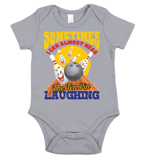 Hear The Ten Pin Laughing Bowling T-Shirt Short Sleeve Baby One-Piece