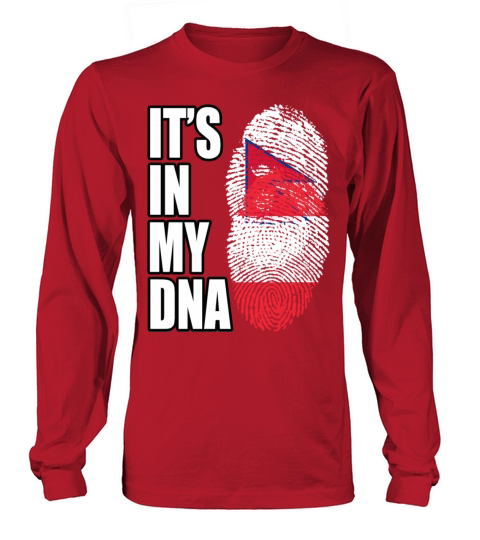 Austrian And Nepalese Mix DNA Flag Heritage Men's Long Sleeve
