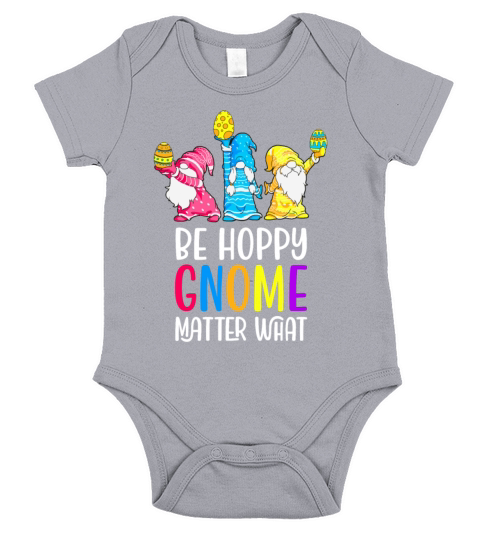 Easter Bunny Gnome Easter Basekt Eggs Short Sleeve Baby One-Piece