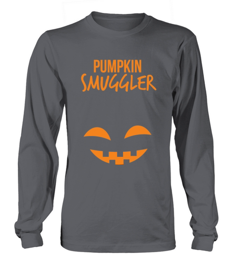 Pumpkin Smuggler Funny Halloween Maternity T-Shirt Women's Long Sleeve