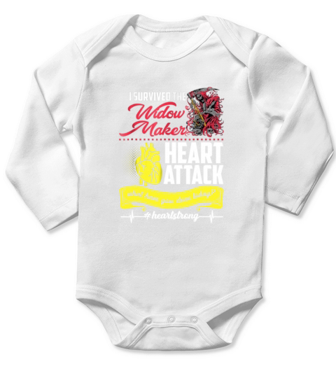 I Survived The Widow Maker Heart Attack Long Sleeve Baby One-Piece