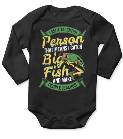 Fish Fishing Fishing Angler Fisherman Long Sleeve Baby One-Piece