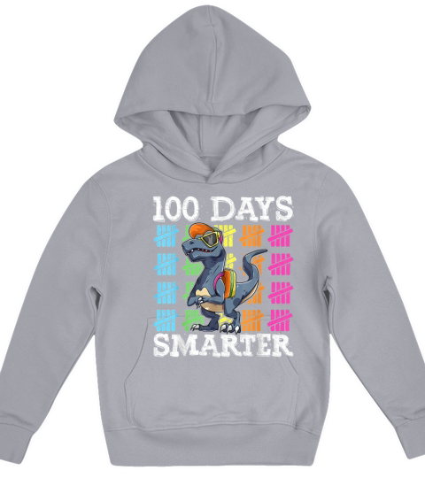 100 Days Of School Boys Shirt T Rex Smarter Kids Kids Hoodie