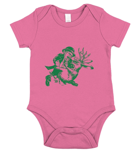 Ames Bros Leprechaun vs Jackelope T-Shirt Short Sleeve Baby One-Piece
