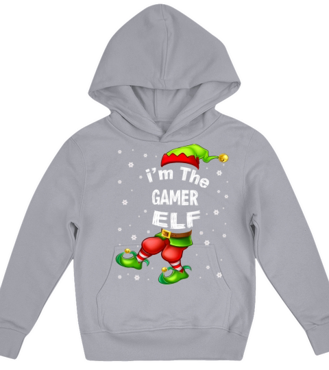 Gamer Elf Matching Family Group Christmas Pajama Kids Hoodie
