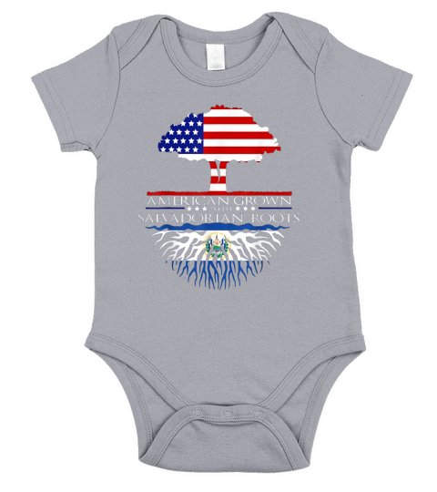 Salvadorian Roots American Grown US El Salvador Flag Short Sleeve Baby One-Piece