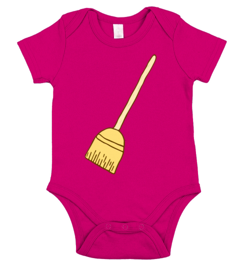 broom - witch - gift idea Short Sleeve Baby One-Piece