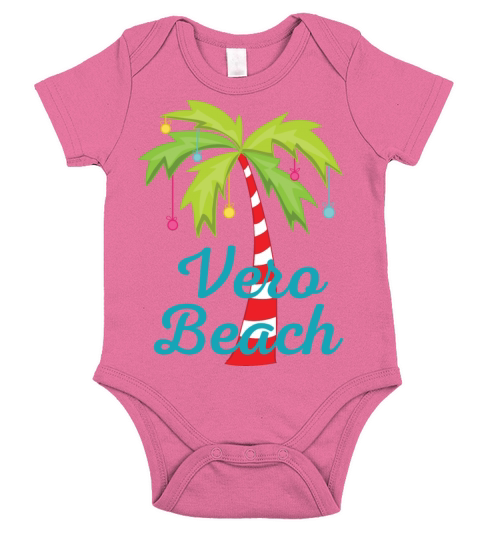Vero Beach Florida Christmas Short Sleeve Baby One-Piece