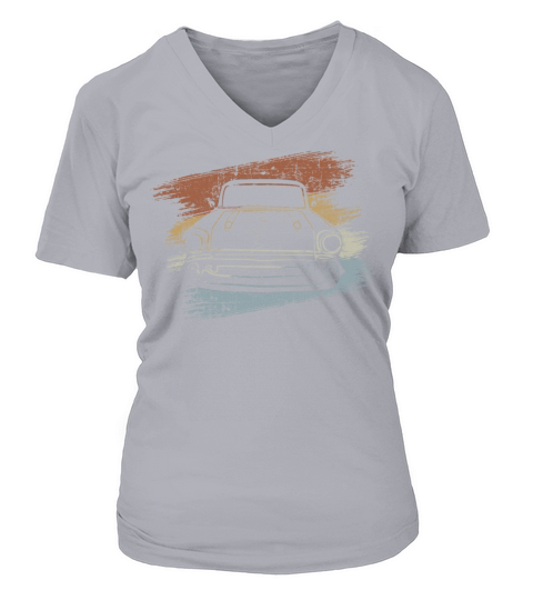 Vintage Car V-neck T-Shirt Woman