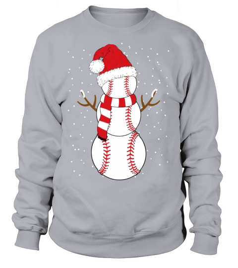 Christmas Baseball - Baseball Snowman Christmas Women's Sweatshirt