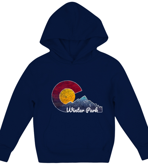 Winter Park Colorado Flag Inspired Kids Hoodie