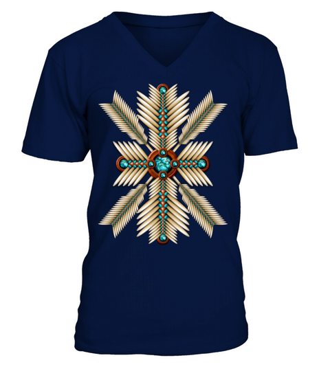 Native American Sunburst Men's V-Neck T-shirt