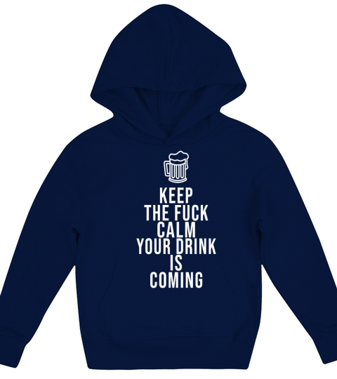 Keep The Calm Your Drink Is Coming Fun Bartenders Kids Hoodie